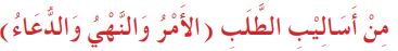 من أساليب الطلب (الأمر والنهي والدعاء)